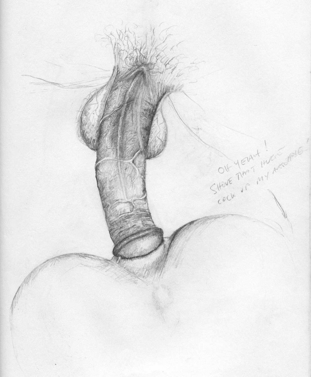 Rough Anal Lesbian Pencil Drawings | BDSM Fetish